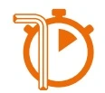 stopwatch met rietje pictogram
