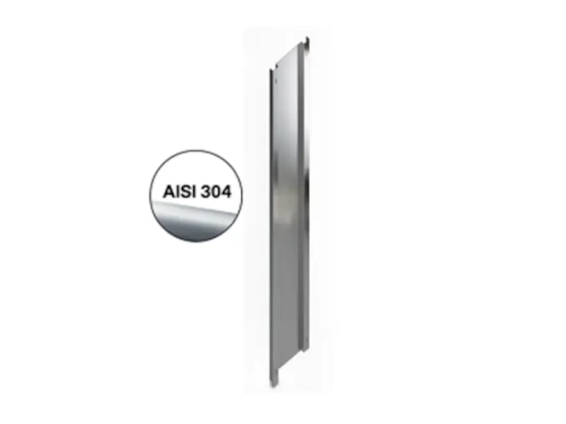 [28306YE] COUVERCLE GAUCHE EN ACIER INOXYDABLE POUR COLONNE L = 5197 MM