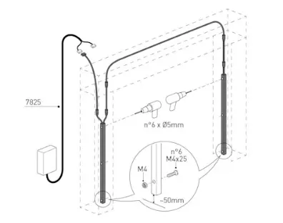 [6BFSCTPCB] Rideau lumineux TFB SCB + carte logique