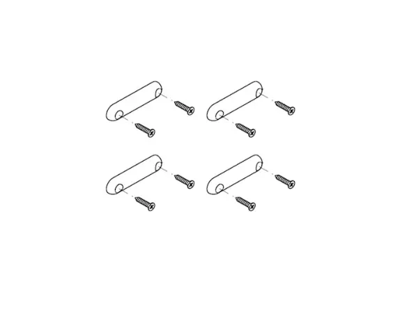 [6PLP] 4 PLAQUES LATERALES AVEC VIS POUR KIT DE MONTAGE