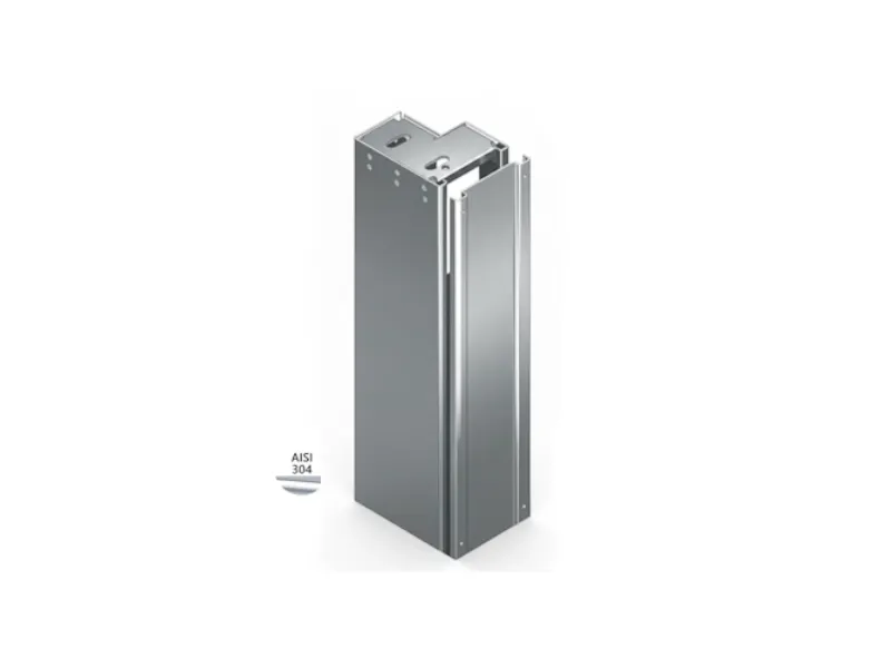 [6SOMS50Y] COMPLETE INOX LINKER KOLOM MET AFDEKKAP (OP MAAT)