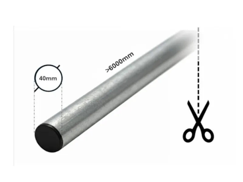 [6TT40130] GALVANIZ.PIPE D.40X2 L>6000