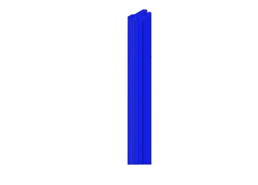 [V8850BP48B] Blauw onderste geleidingsprofiel L 4800 mm