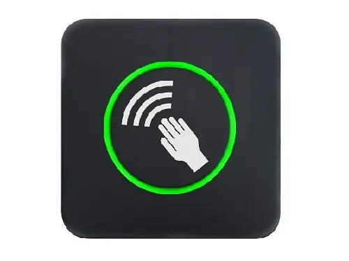 [CSBKHW] Interrupteur noir sans contact avec rétroaction par LED - picto. main