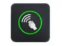 [CSBKHW] Aanraakvrije zwarte schakelaar met LED- feedback - pictogram hand