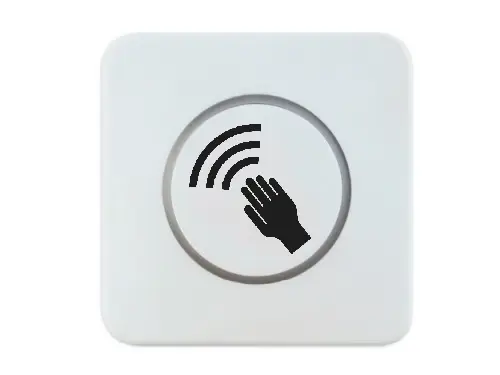 [CSBWTHW] Interrupteur blanc sans contact - pictogramme main