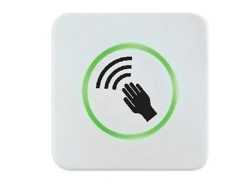[CSWTHW] Aanraakvrije witte schakelaar met LED- feedback - pictogram hand