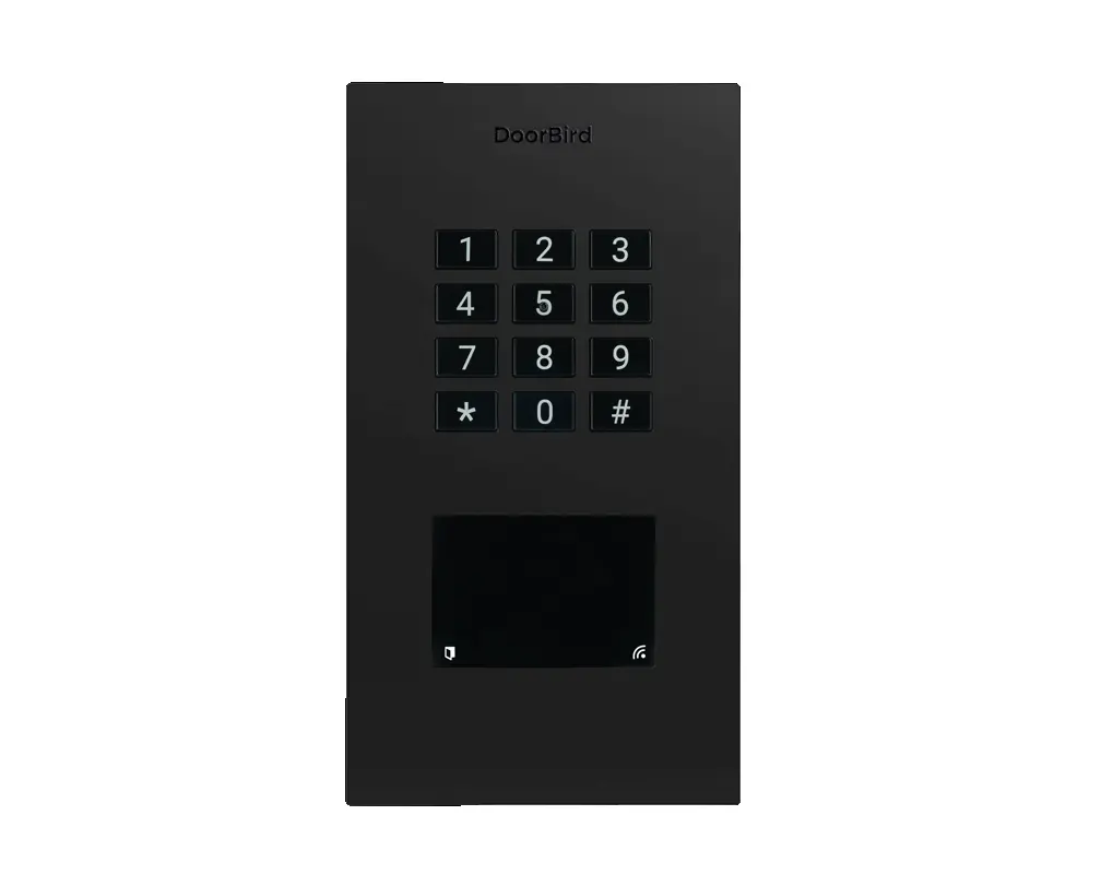 [A1121-9011] IP-Inbouw codeklavier/ badgelezer, roestvrij staal V2A, RAL9011