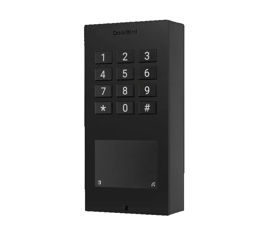 [A1121-SM9011] IP-Opbouw codeklavier/ badgelezer, roestvrij staal V2A, RAL9011