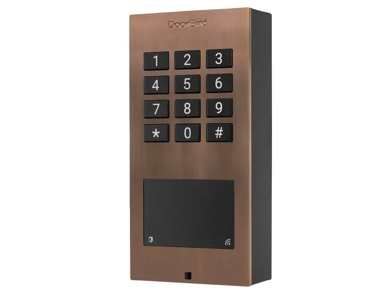 [A1121-SMBB] Clavier/lecteur de badges IP en apparent, acier inoxydable, bronze