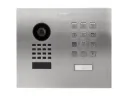 [D1101KH-M-F] IP video inbouwbuitenpost met 1 oproepkn en codeklavier, RVS geborst.