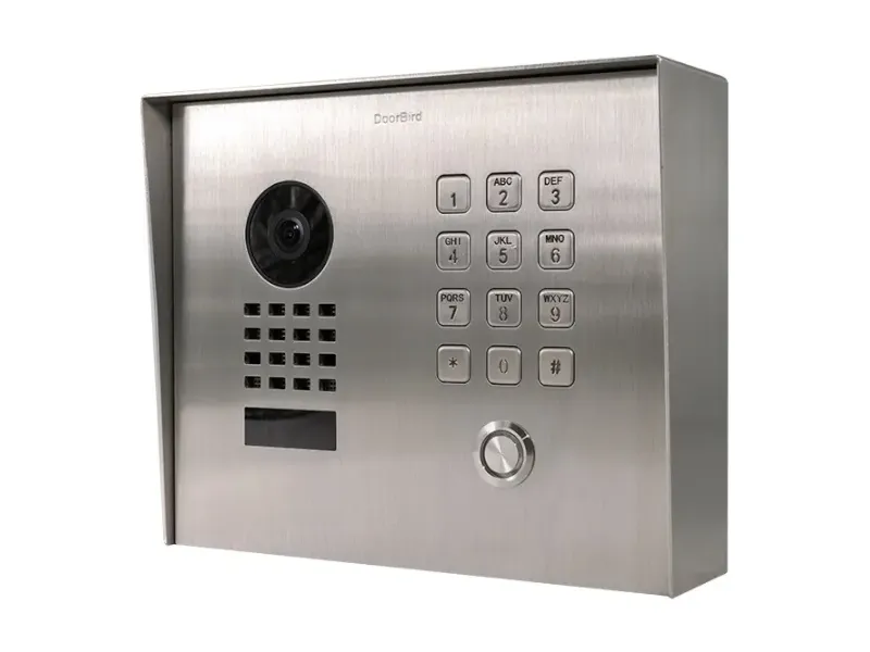 [D1101KH-M-S] IP video opbouwbuitenpost met 1 oproepknop, codeklavier, RVS geborstel