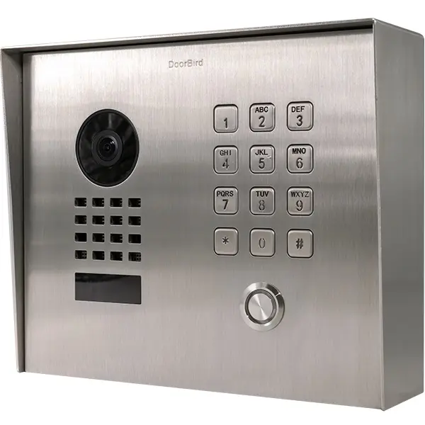 [D1101KH-M-S] IP video opbouwbuitenpost met 1 oproepknop, codeklavier, RVS geborstel