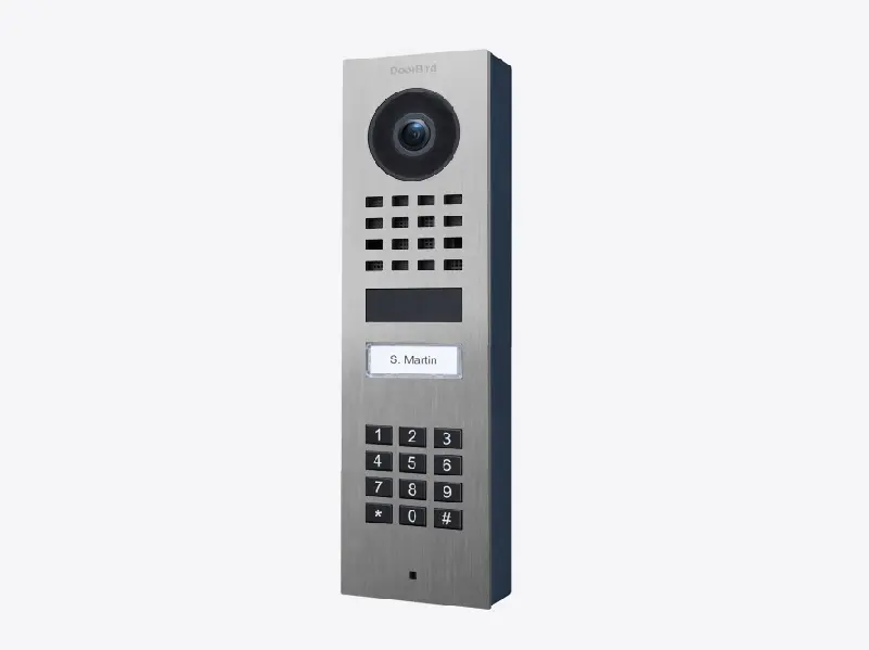 [D1101KV-SM] IP video opbouw buitenpost met codeklavier en 1 oproepknop, RVS