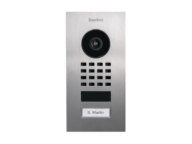 [D1101V-FM] IP video inbouw buitenpost met 1 oproepknop, RVS geborsteld