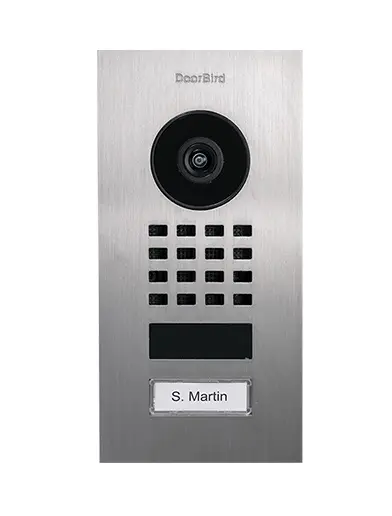 [D1101V-FM] Interphone Vidéo IP 1 bouton-poussoir, petit modèle encastrable