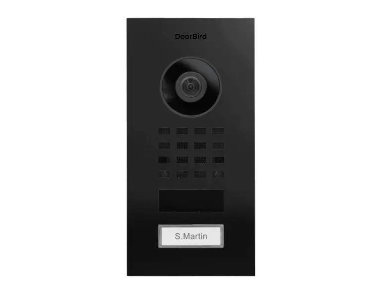 [D1101V-FM9011] IP video inbouw buitenpost met 1 oproepknop, Grafietzwart