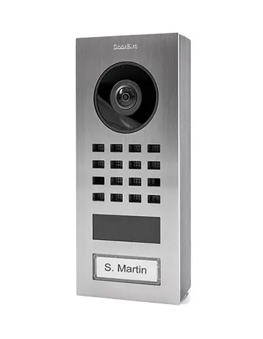 [D1101V-SM] IP video opbouw buitenpost met 1 oproepknop, RVS geborsteld