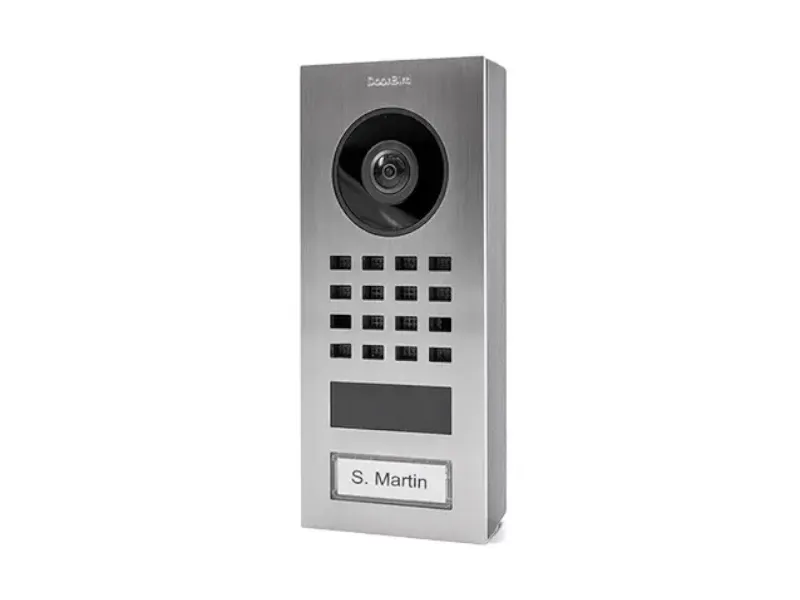 [D1101V-SM] IP video opbouw buitenpost met 1 oproepknop, RVS geborsteld