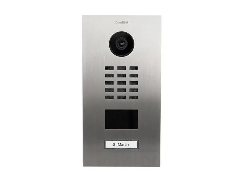 [D2101V] Interphone Vidéo IP 1 bouton-poussoir, brossé