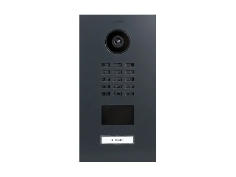 [D2101V-7016] IP video inbouw buitenpost met 1 oproepknop - RAL 7016