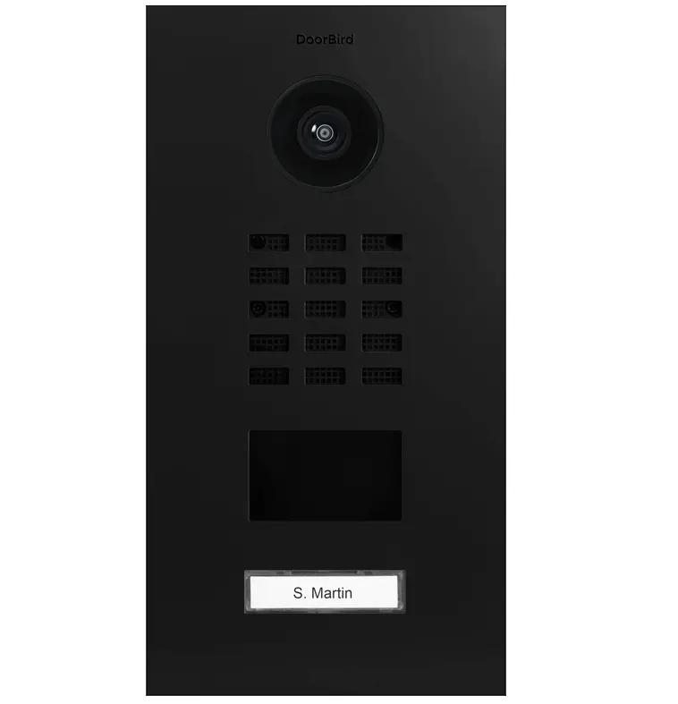 [D2101V-9011] IP video inbouw buitenpost met 1 oproepknop - RAL 9011