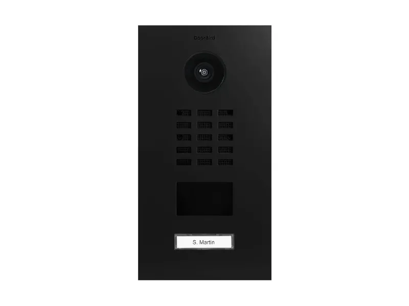 [D2101V-9011] Interphone Vidéo IP 1 bouton-poussoir, RAL 9011