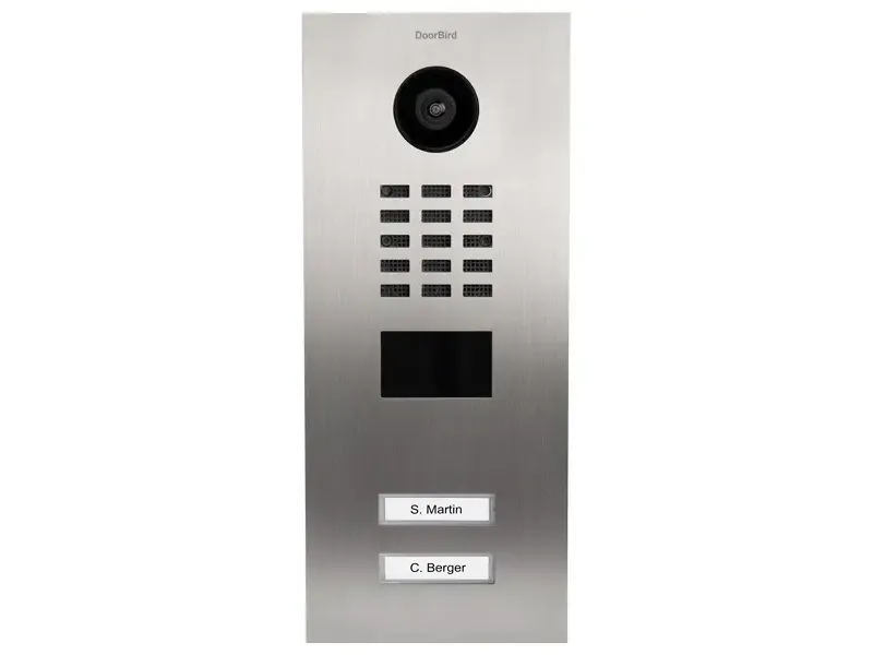 [D2102V] IP Video inbouw buitenpost met 2 oproepknoppen - RVS geborsteld