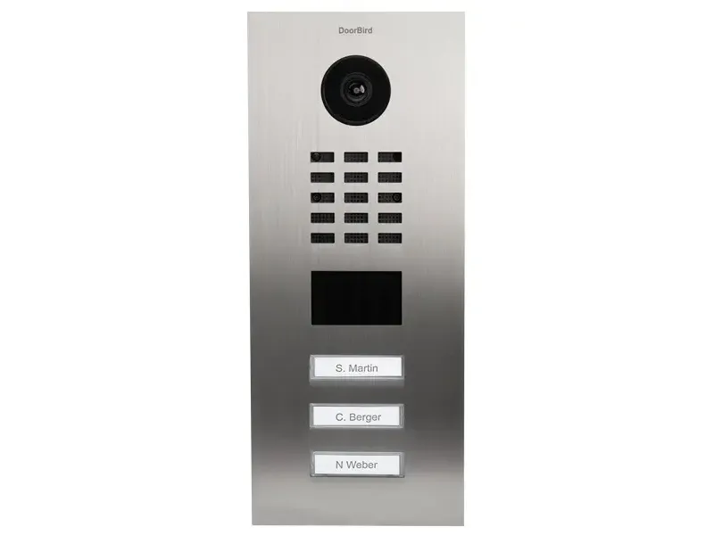 [D2103V] IP video inbouw buitenpost met 3 oproepknoppen - RVS geborsteld