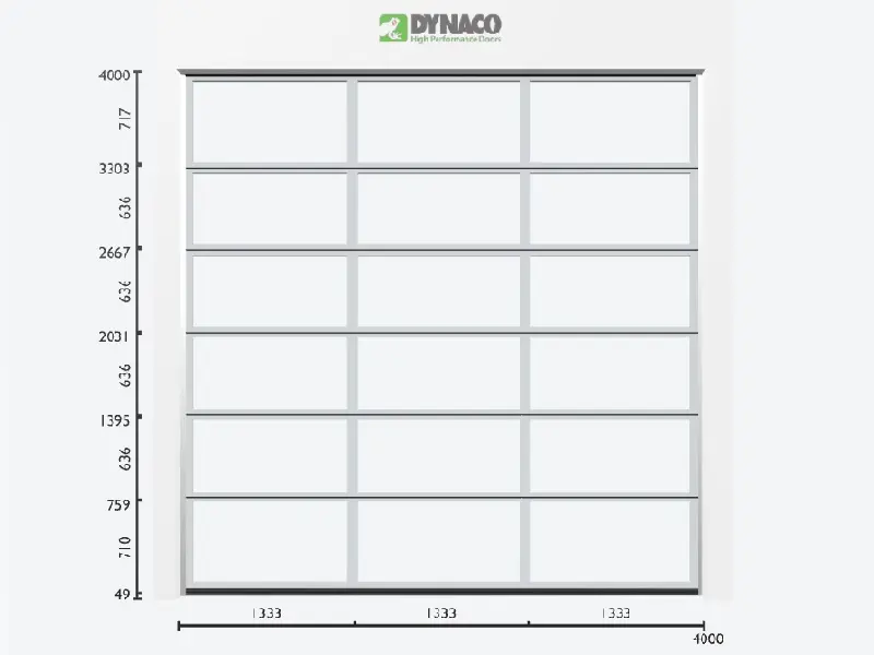 [DYI14FA4040SS] Geautom. sectionaalpoort B4000 x H4000mm SL, alu geanodiseerd