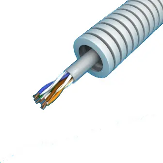 [EIPFCAT6] Preflex voorbedrade buis 16mm + datakabel U/UTP CAT6 4P PVC rol 100m