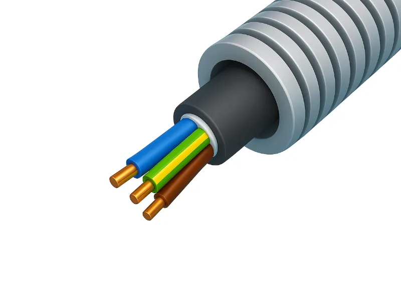 [EIPFXVB3G25] XVB 3G2,5 mm² câble rigide d'alimentation en preflex diam. 20mm- roule