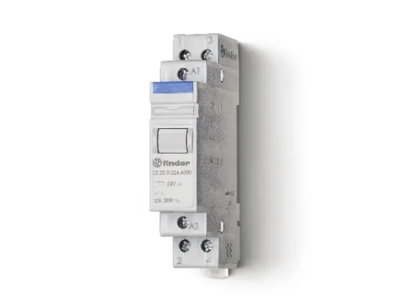 [EIRELAIS24NO] Relais 20A 24V DC 2 NO, voor DIN-rail 35mm