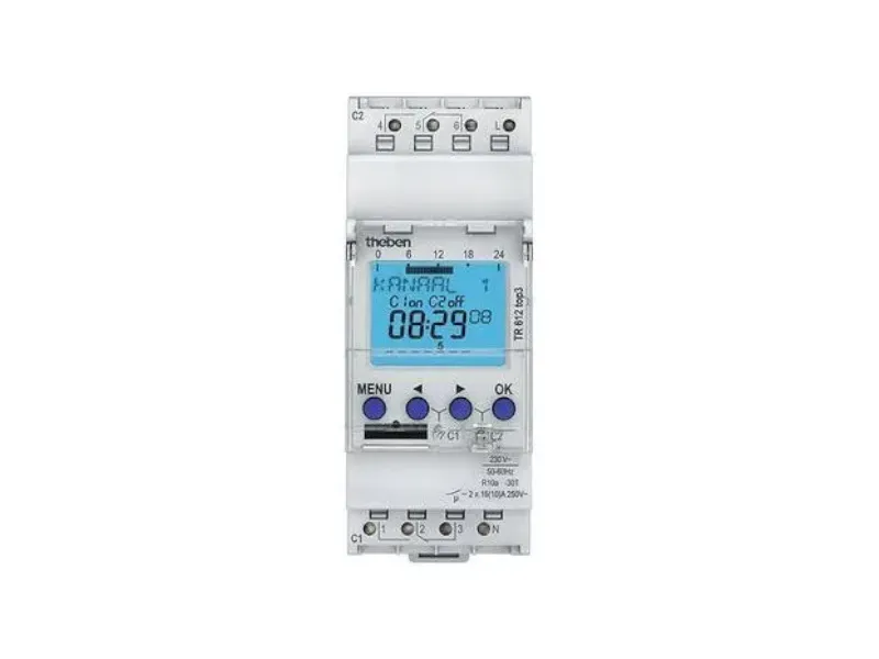 [EITHBTR612] Horloge numérique à 2 canaux 24U/7D 230Vac