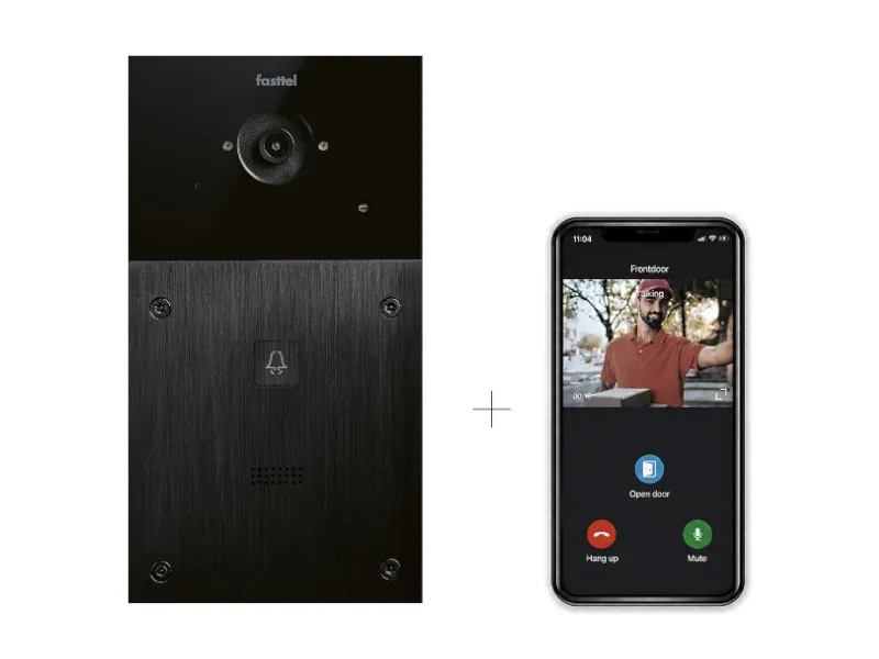 [FT600VK-BASIC] Entry video KIT - buitenpost met 1 knop en 4 licenties app
