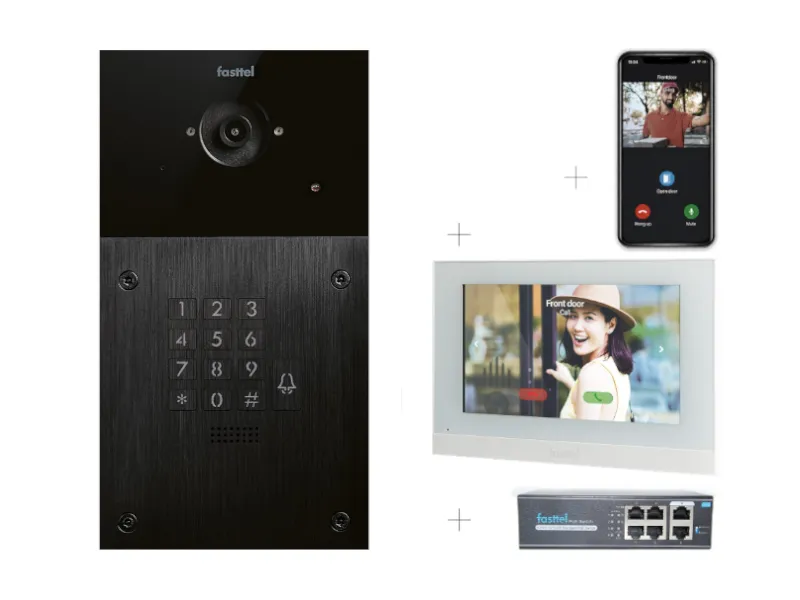 [FT600VKK] Entry video KIT - buitenpost met 1 DK en codeklavier, 7" monitor