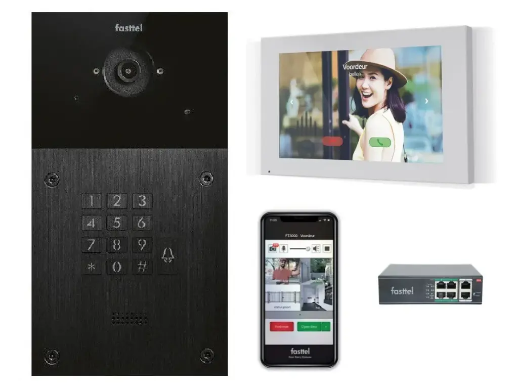 [FT600VKK] Entry video KIT - buitenpost met 1 DK en codeklavier, 7" monitor