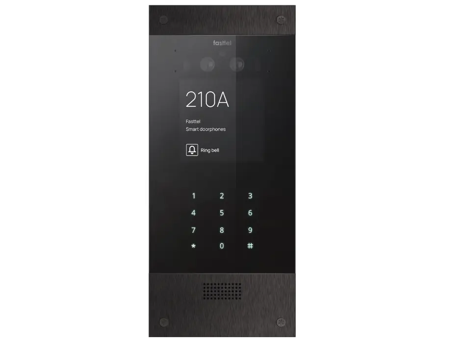[FT800KVC] WIZARD PRESTIGE interphone vodéo avec clavier à code, alu noir