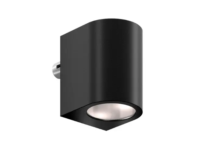 [ARCO55-DC-9005] Boogvormige wandverlichting, 55 mm breed, 12-24V DC, RAL 9005