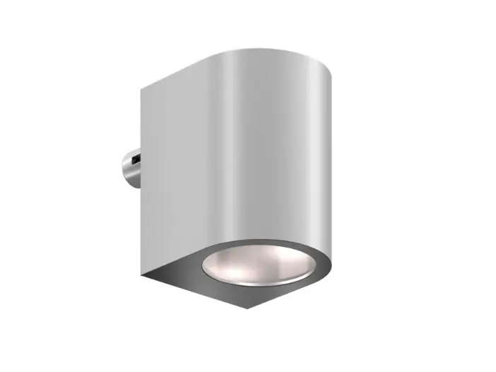 [ARCO55-DC-SILV] Eclairage extérieur mural ARC, 55 mm de largeur, 12-24V DC, argent