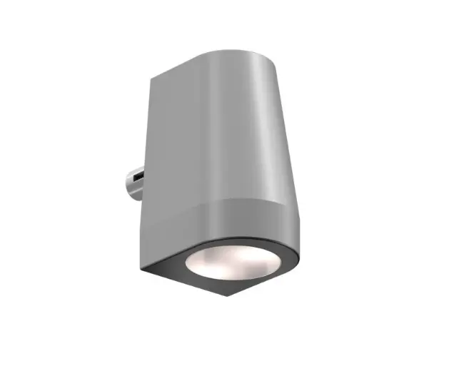 [CONE55-DC-SILV] Eclairage extérieur mural cone, 55 mm de largeur, 12-24V DC, argent