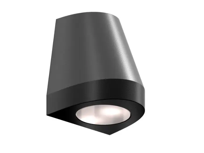 [CONE85-230V-9005] Kegelvormige wandverlichting, 85 mm breed, 230V AC, RAL 9005