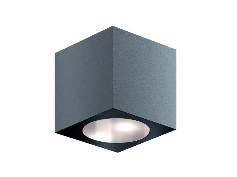 [CUBE75-230V-7016] Eclairage extérieur mural cube, 75 mm de largeur, 230V AC, RAL 7016
