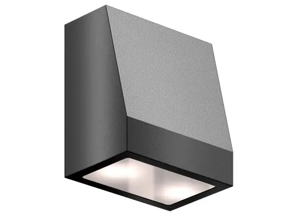 [HEPTA75-DC-7016] Trapziumvormige wandverlichting, 75 mm breed, 12-24V DC, RAL 7016