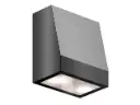 [HEPTA75-DC-9005] Trapziumvormige wandverlichting, 75 mm breed, 12-24V DC, RAL 9005