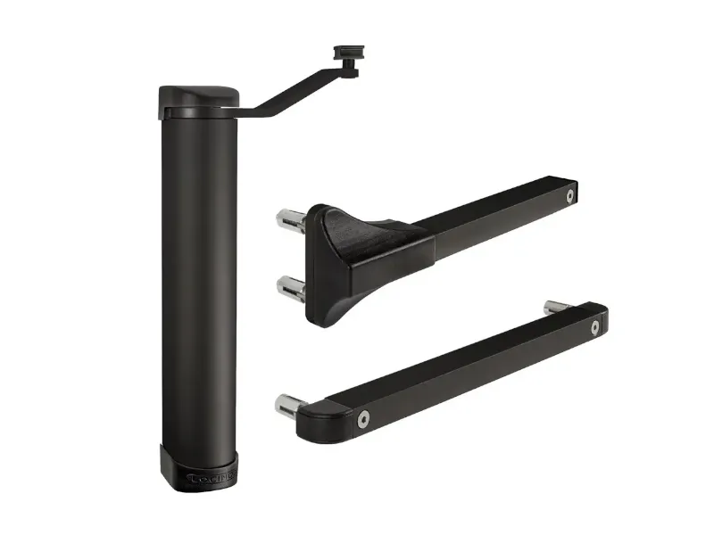 [LION-9005] Compacte poortsluiter voor poorten tot 1,1m breed en 75Kg - RAL 9005