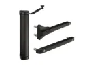 [LION-9005] Compacte poortsluiter voor poorten tot 1,1m breed en 75Kg - RAL 9005