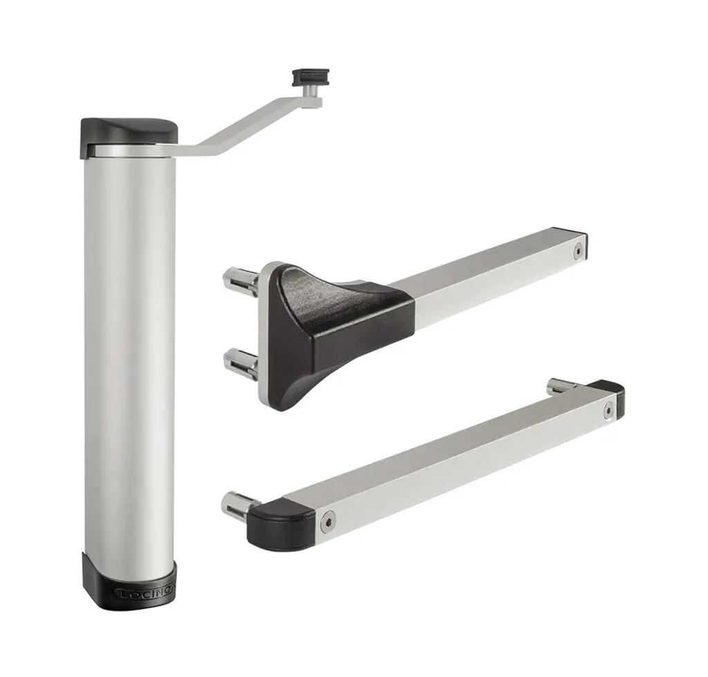 [LION-ZILV] Compacte poortsluiter voor poorten tot 1,1m breed en 75Kg - ZILVER