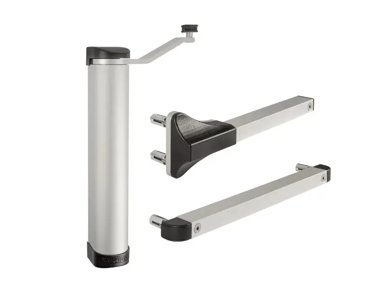 [LION-ZILV] Compacte poortsluiter voor poorten tot 1,1m breed en 75Kg - ZILVER