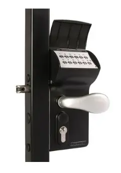 [LOKQ44Y2L9005VCACR] VALENTINO serrure à code pour prof. carré 40-60mm - RAL9005- Free exit